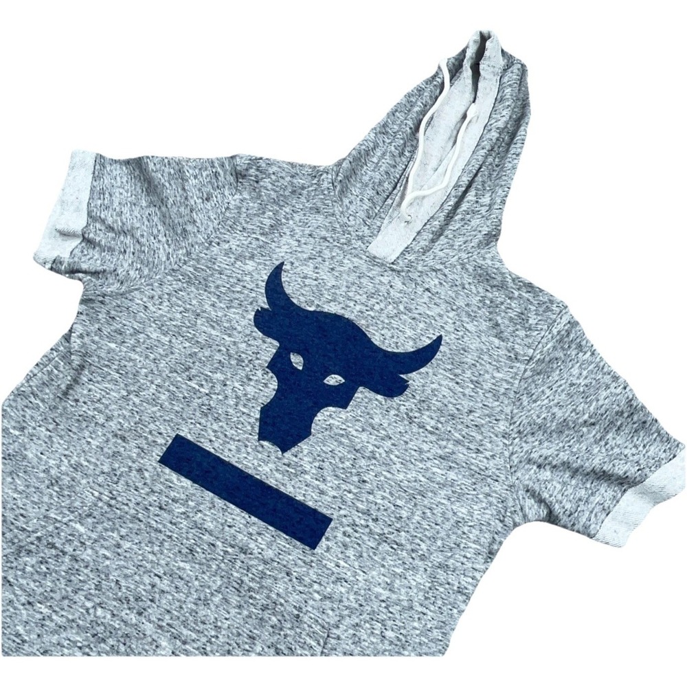 Under‎ Armour Hoodie Men Small Gray Project Rock Sweatshirt Training Running Gym